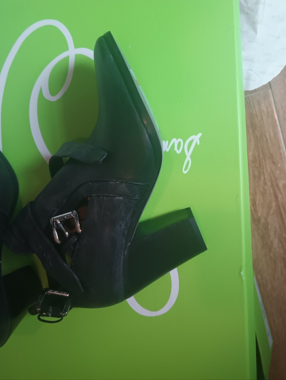 Women's Black Buckle Block-Heel Ankle Boots. Michael Kors Brand New
